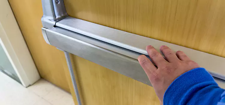 Installing a Push Bar on a Door Coon Rapids